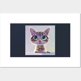 Smiling Kitten Posters and Art